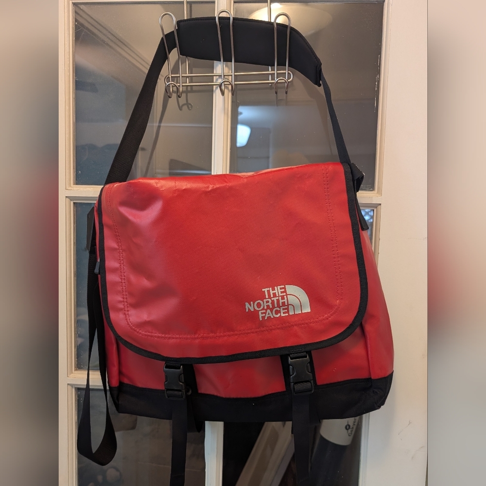 The North Face Red and Black Messenger Bag